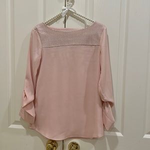 Pastel Pink long sleeve with leather on the top
